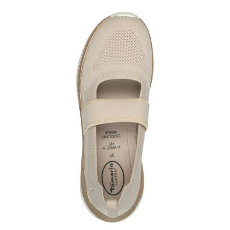 Кроссовки  Tamaris  бежевый текстиль F-400607 фото в интернет-магазине | Omadey.ru