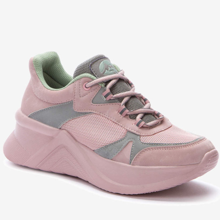 Кроссовки  женские Grunberg  розовый  материал иск. Микрополитекс F-91057 фото в интернет-магазине | Omadey.ru