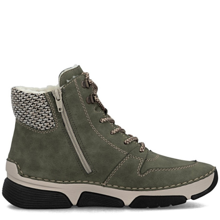 Ботинки  Rieker  зеленый  кожа искусств./текстиль  Z-401064 фото в интернет-магазине | Omadey.ru