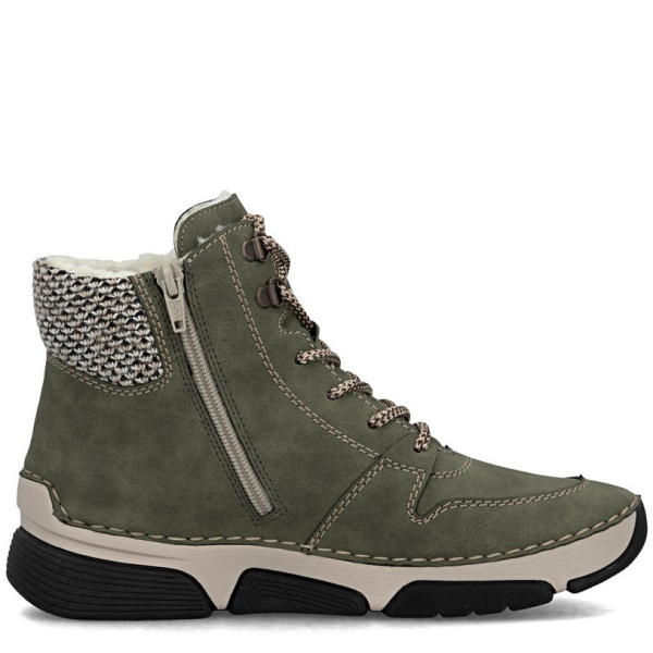 Фото Ботинки  Rieker  зеленый  кожа искусств./текстиль  Z-401064 Фото Ботинки  Rieker  зеленый  кожа искусств./текстиль  Z-401064