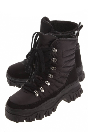 Ботинки  Baden  черный  текстиль Z-89017 фото в интернет-магазине | Omadey.ru