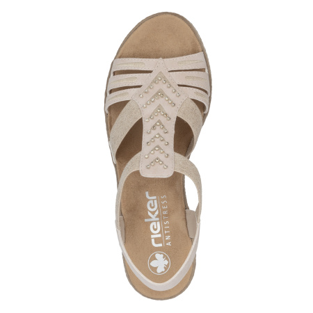 Босоножки  Rieker  розовый  кожа искусств. F-400529 фото в интернет-магазине | Omadey.ru