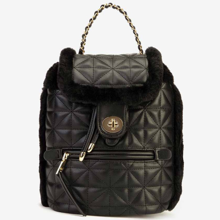 Рюкзак  Keddo  черный  иск. кожа / иск. мех c08107 фото в интернет-магазине | Omadey.ru