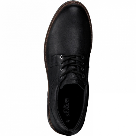 Полуботинки  S.Oliver  черный  кожа Z-100547 фото в интернет-магазине | Omadey.ru