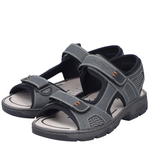 Фото Сандалии  Rieker  серый  кожа искусств./текстиль F-400475