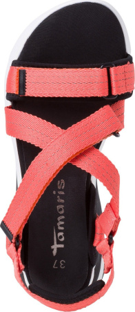 Сандалии  Tamaris  оранжевый  текстиль F-91191 фото в интернет-магазине | Omadey.ru