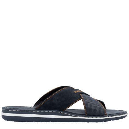 Шлепанцы  Rieker  синий  кожа/кожа искусств. F-400066 фото в интернет-магазине | Omadey.ru