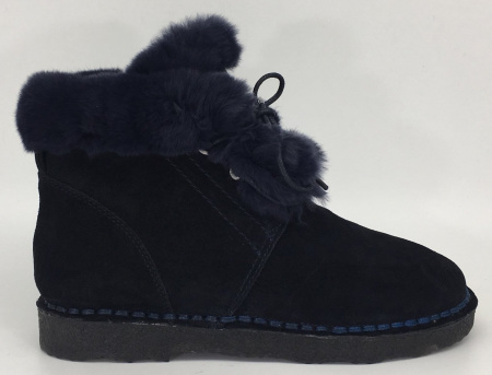 Ботинки  Baden  синий  кожа Z-89025 фото в интернет-магазине | Omadey.ru