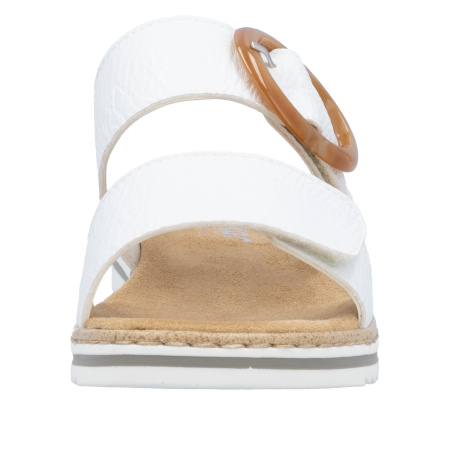 Шлепанцы  Rieker  белый  кожа искусств. F-400470 фото в интернет-магазине | Omadey.ru