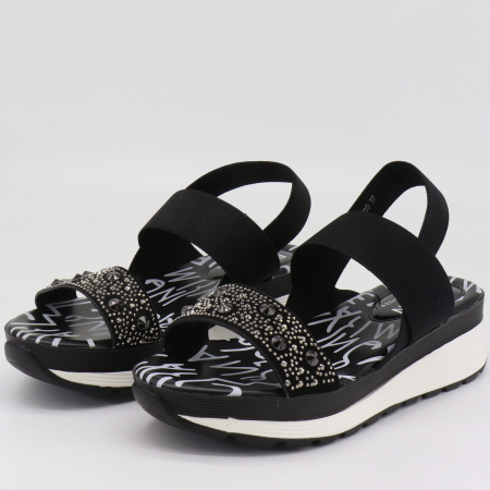 Босоножки  Fassen  черный  кожа искусств. F-7932 фото в интернет-магазине | Omadey.ru