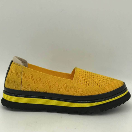 Слипоны  Rovigo  желтый  текстиль F-90954 фото в интернет-магазине | Omadey.ru