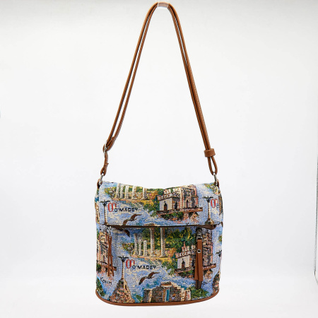 Сумка  Omadey  бежевый  гобелен c11040 фото в интернет-магазине | Omadey.ru