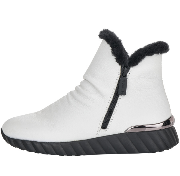 Фото Ботинки  Remonte  белый  кожа/текстиль Z-90222