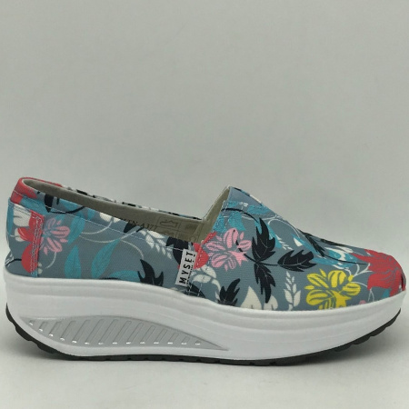 Слипоны  MYSET  мультицвет  текстиль F-90603 фото в интернет-магазине | Omadey.ru