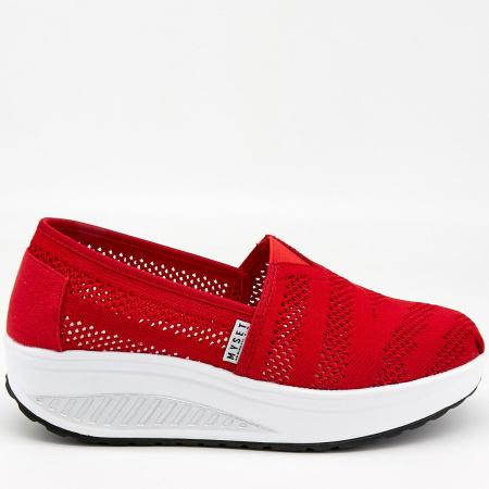 Кроссовки  женские MYSET  красный  текстиль F-80953 фото в интернет-магазине | Omadey.ru