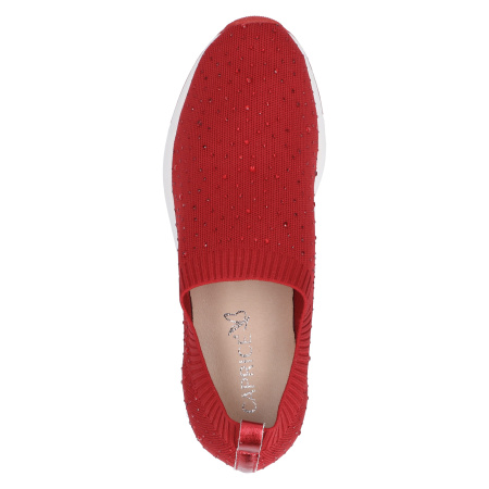 Кроссовки  Caprice  красный  текстиль F-90380 фото в интернет-магазине | Omadey.ru