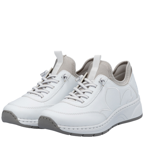 Фото Кроссовки Rieker белый кожа искусств./текстиль F-400028