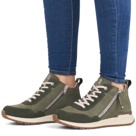 Ботинки  Rieker  зеленый  кожа/кожа искусств. Z-300144 фото в интернет-магазине | Omadey.ru