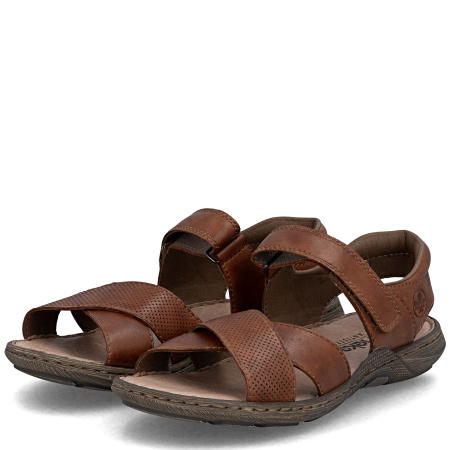 Сандалии  Rieker  коричневый  кожа F-401275 фото в интернет-магазине | Omadey.ru
