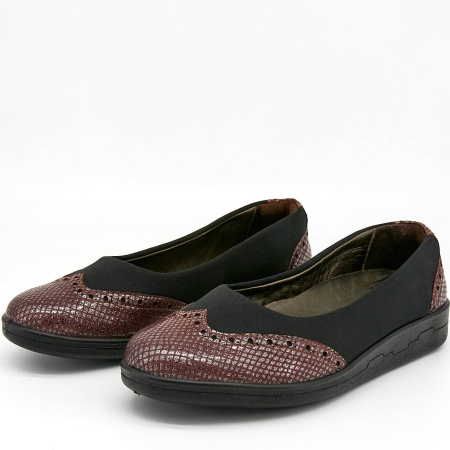 Туфли  Esse  бордовый  кожа Z-89239 фото в интернет-магазине | Omadey.ru