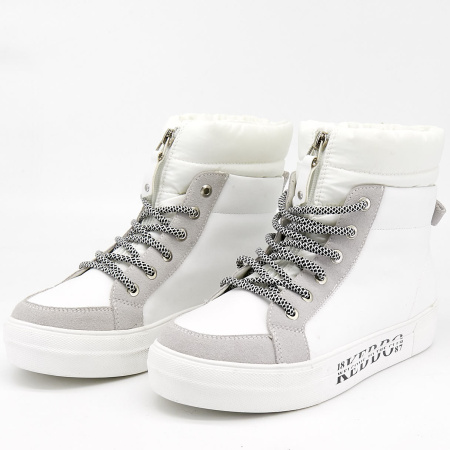 Ботинки  Keddo  белый  замша/кожа искусств. Z-8854 фото в интернет-магазине | Omadey.ru