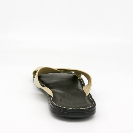 Шлепанцы  Leader  бежевый  кожа F-81310 фото в интернет-магазине | Omadey.ru