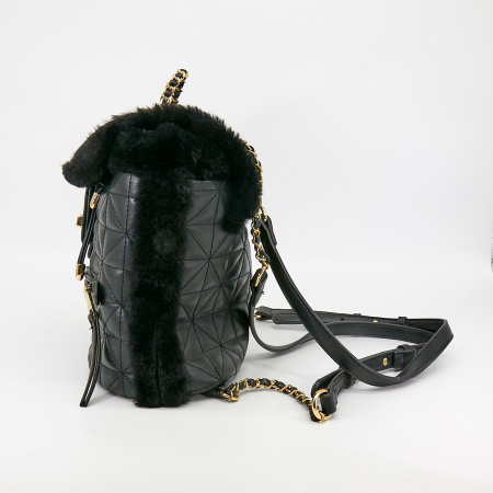 Рюкзак  Keddo  черный  иск. кожа / иск. мех c08107 фото в интернет-магазине | Omadey.ru