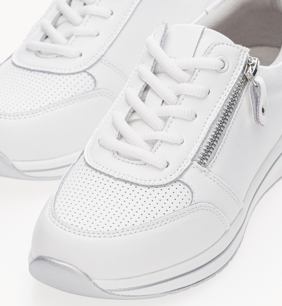 Фото Кроссовки  Baden  белый  кожа  F-400990