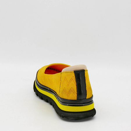 Слипоны  Rovigo  желтый  текстиль F-90954 фото в интернет-магазине | Omadey.ru