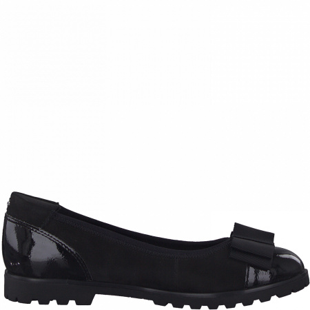 Балетки  Tamaris  черный  кожа Z-100114 фото в интернет-магазине | Omadey.ru