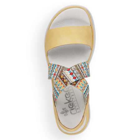 Босоножки  Rieker  желтый  кожа искусств. F-100599 фото в интернет-магазине | Omadey.ru