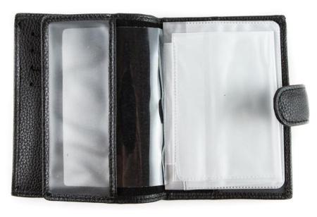 Обложка для документов  Coscet  черный  кожа искусств. c09846 фото в интернет-магазине | Omadey.ru