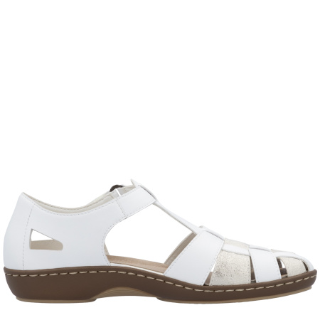 Туфли летние  Rieker  белый  кожа/кожа искусств. F-400463 фото в интернет-магазине | Omadey.ru