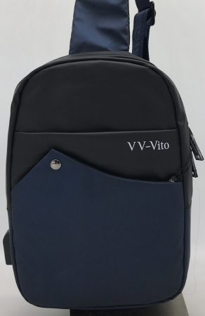 Сумка  Vera Victoria Vito  синий  кожа искусств./текстиль c10086 фото в интернет-магазине | Omadey.ru