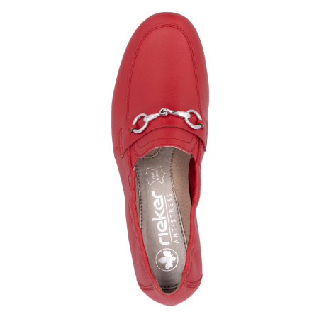 Мокасины  Rieker  красный  кожа/кожа искусств. F-400223 фото в интернет-магазине | Omadey.ru
