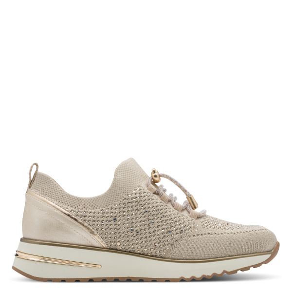 Фото Кроссовки  Marco Tozzi  бежевый  текстиль F-400999