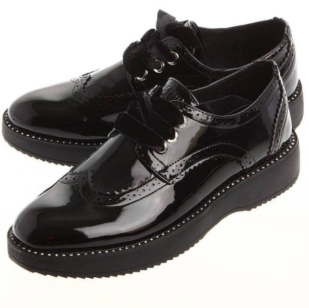 Туфли  Keddo  черный  кожа лаковая искусств. Z-8068 фото в интернет-магазине | Omadey.ru