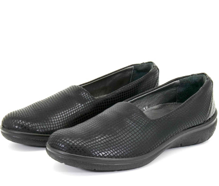 Туфли  Esse  черный  кожа F-80031 фото в интернет-магазине | Omadey.ru