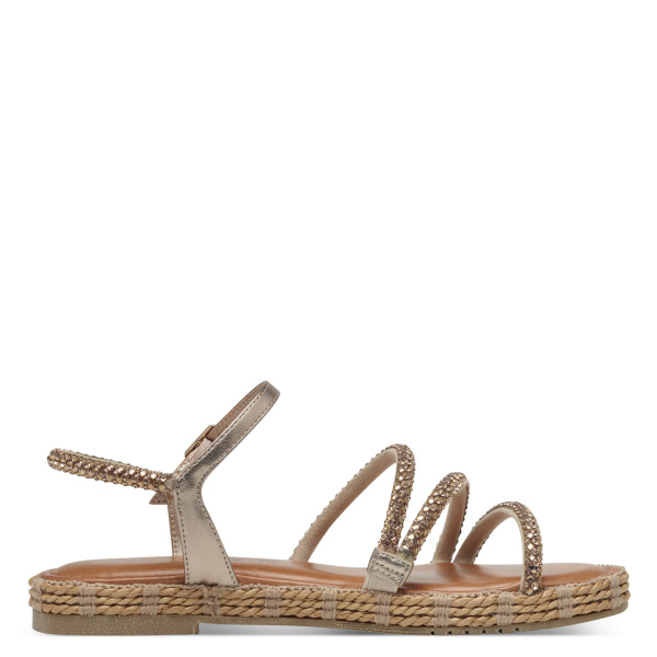 Фото Босоножки  Tamaris  бронзовый  текстиль F-400920