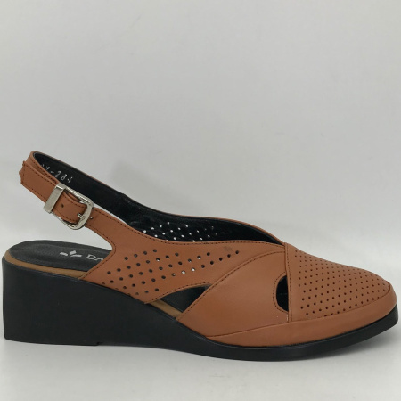 Босоножки  Dakkem  коричневый  кожа F-90218 фото в интернет-магазине | Omadey.ru