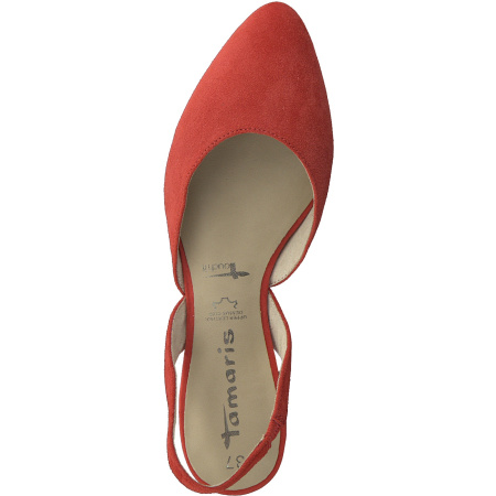 Слингбэки  Tamaris  красный  кожа F-81246 фото в интернет-магазине | Omadey.ru