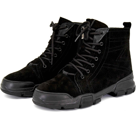 Ботинки  Baden  черный  кожа Z-8711 фото в интернет-магазине | Omadey.ru