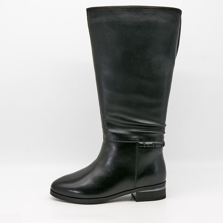 Сапоги  Bonavi  черный  кожа Z-100181 фото в интернет-магазине | Omadey.ru