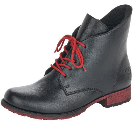 Ботинки  Rieker  черный  кожа искусств. Z-90210 фото в интернет-магазине | Omadey.ru