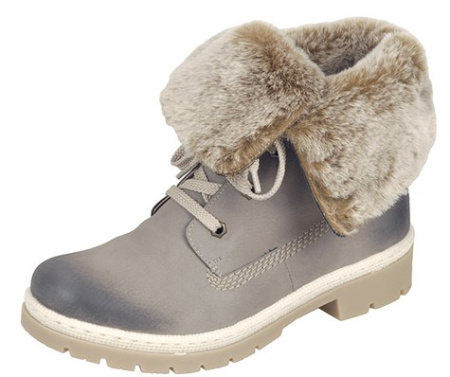 Ботинки  Rieker  серый  кожа/текстиль Z-89044 фото в интернет-магазине | Omadey.ru