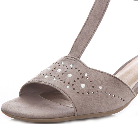 Босоножки  Jana  серый  текстиль F-7291 фото в интернет-магазине | Omadey.ru
