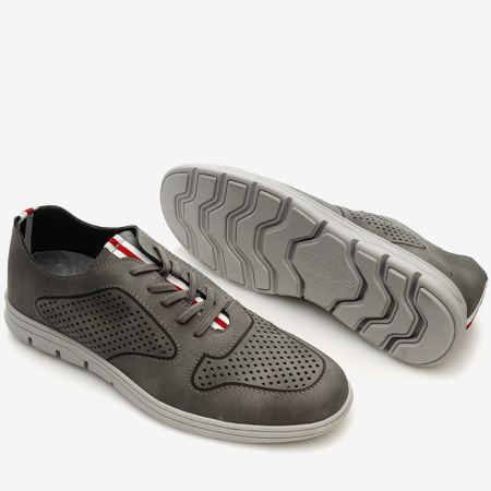 Кроссовки  Keddo  серый  нубук искуств. F-7519 фото в интернет-магазине | Omadey.ru