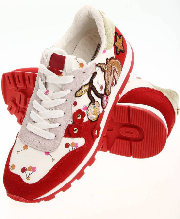 Кроссовки  Keddo  белый  замша/кожа искусств. F-7443 фото в интернет-магазине | Omadey.ru