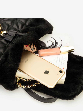 Рюкзак  Keddo  черный  иск. кожа / иск. мех c08107 фото в интернет-магазине | Omadey.ru