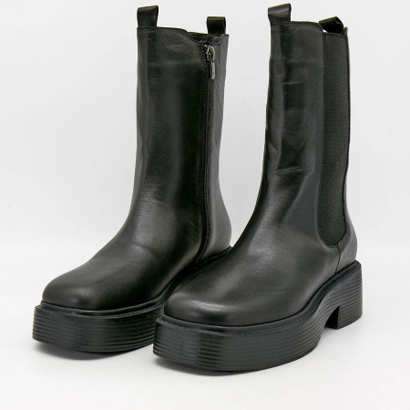 Ботинки  Dakkem  черный  кожа Z-100404 фото в интернет-магазине | Omadey.ru
